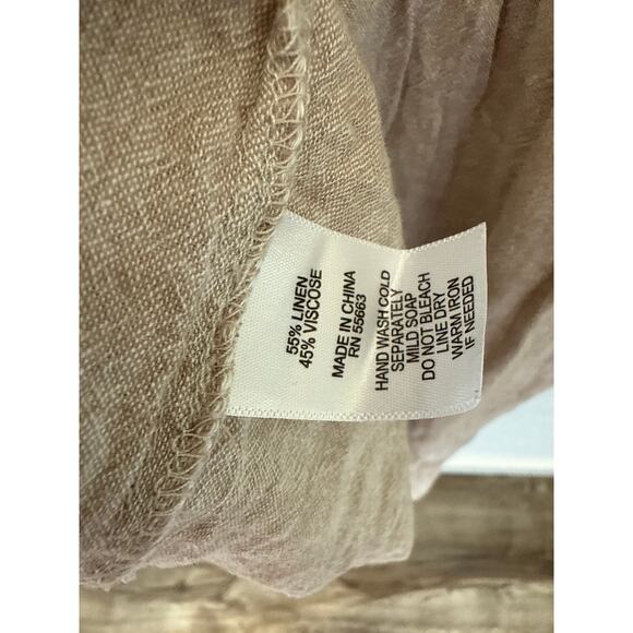 Cynthia Rowley Linen Blend V-Neck Dress - Picture 5 of 5